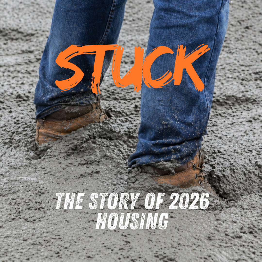 Construction site showing active home building reflecting 2026 housing market constraints
